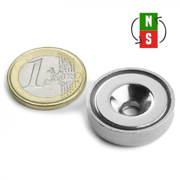 Neodīma magnēts ar caurumu 25mm N35 18kg