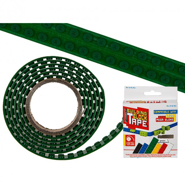 Elastīgā konstruktoru Lego lente 1.25m zaļa Elastīgā konstruktoru Lego lente 1.25m zaļa