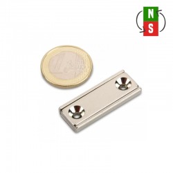 Neodīma magnēts pieskrūvējams 40x13.5x5mm N35 17kg