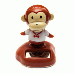 Kustīgais mērkaķītis ar saules baterijām